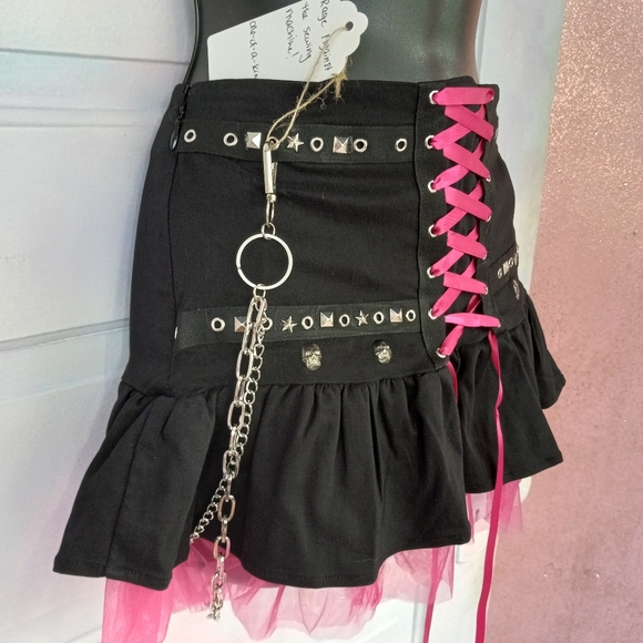 Skelanimal unicorn Custom Rage festival skirt! OOAK fairy grunge! Only 1 on 🌎 - Picture 14 of 15